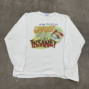 Vtg Caribbean Soul If We Weren't Crazy We'd Go Insane Shirt Mens L Parrot 90s